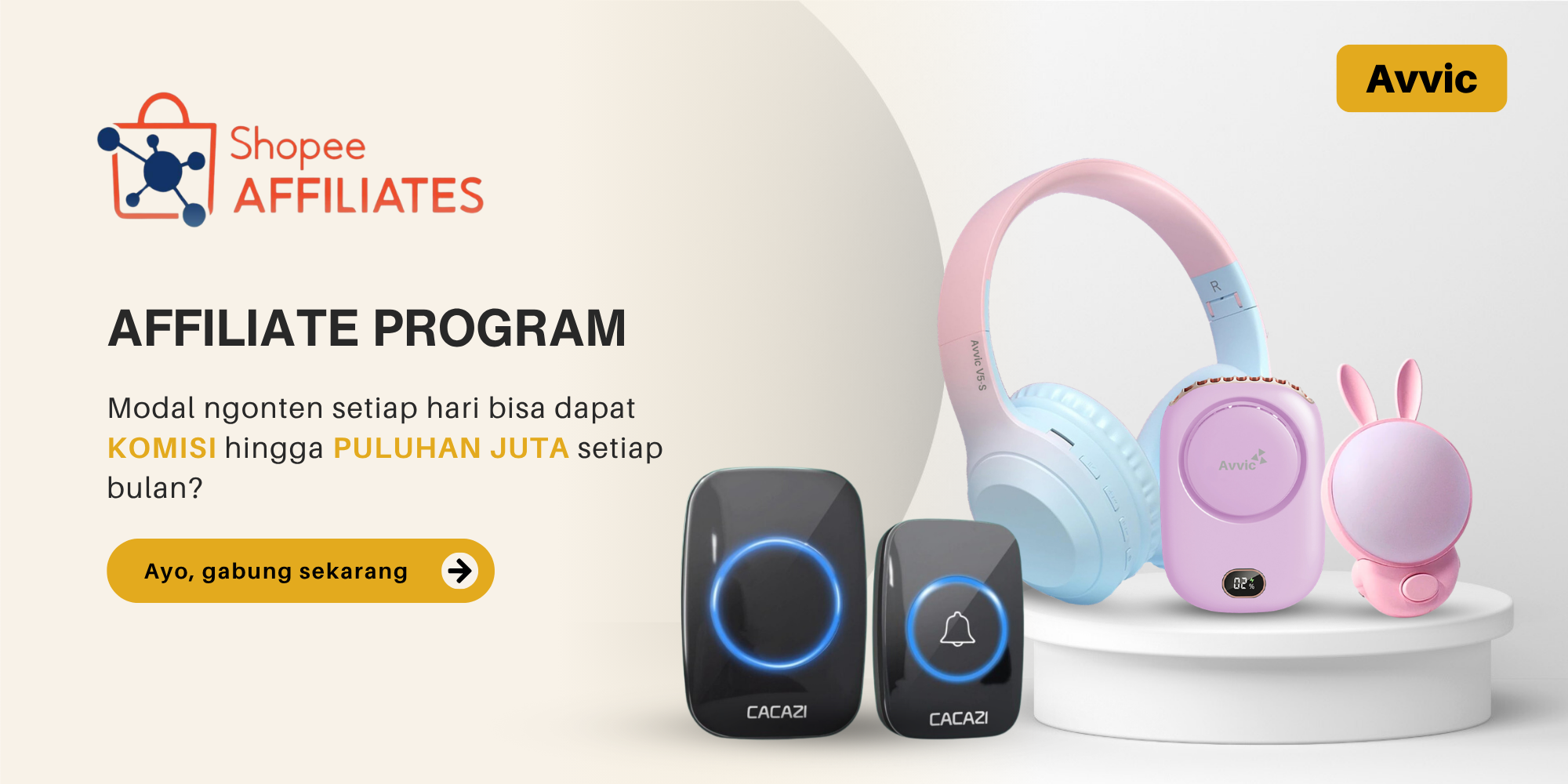 Materi promosi koleksi produk AVVIC