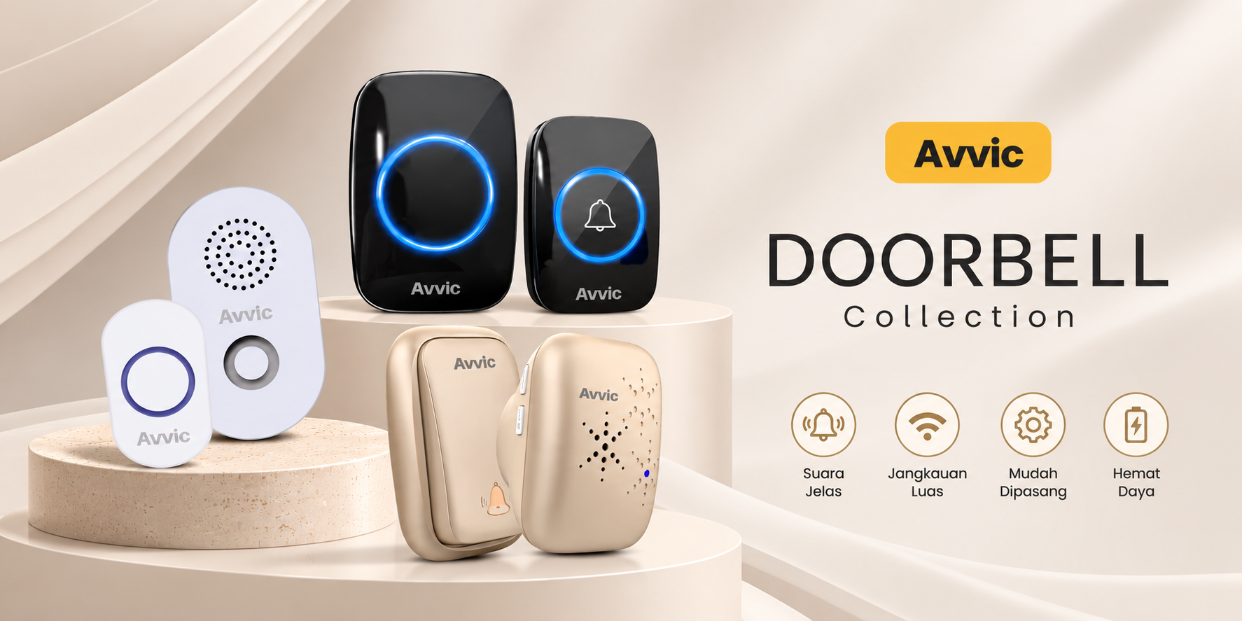 Materi koleksi wireless doorbell AVVIC