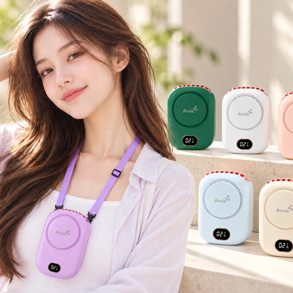 AVVIC DQ203 portable fan ungu dan pilihan warna lainnya