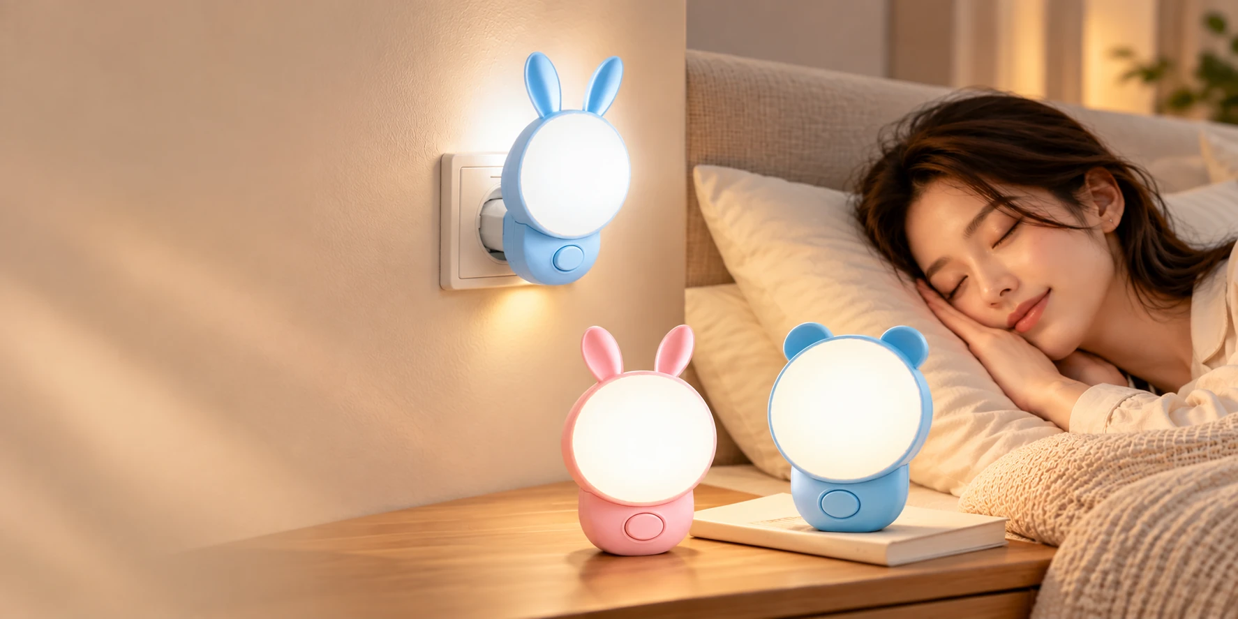 AVVIC QL804 dan L109 night light di kamar tidur